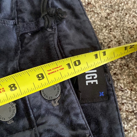 PAIGE | Blue Velvet Cotton/Rayon/Spandex Button-Fly Hoxton Ankle Peg Jeans/Pants - Picture 15 of 15